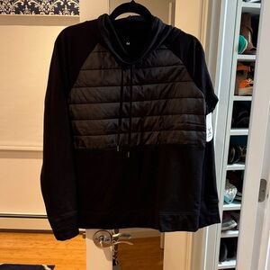 NWT Black Quilted Sweatshirt